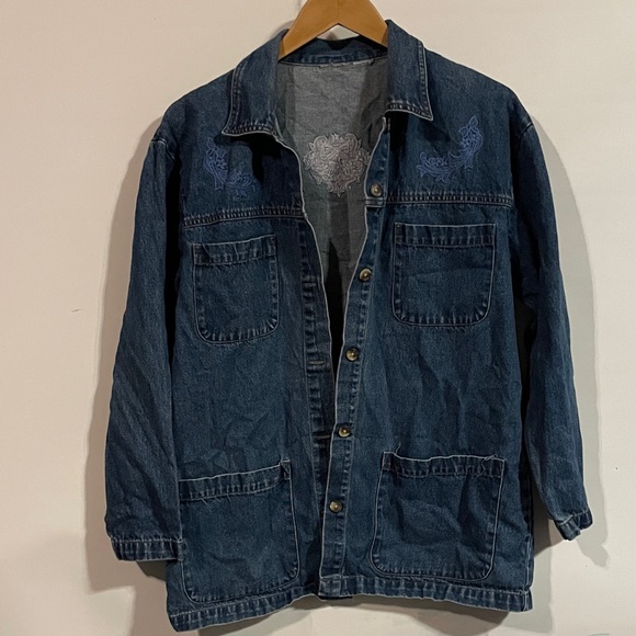 Vintage Jackets & Blazers - Vintage Blue Denim chore Jacket